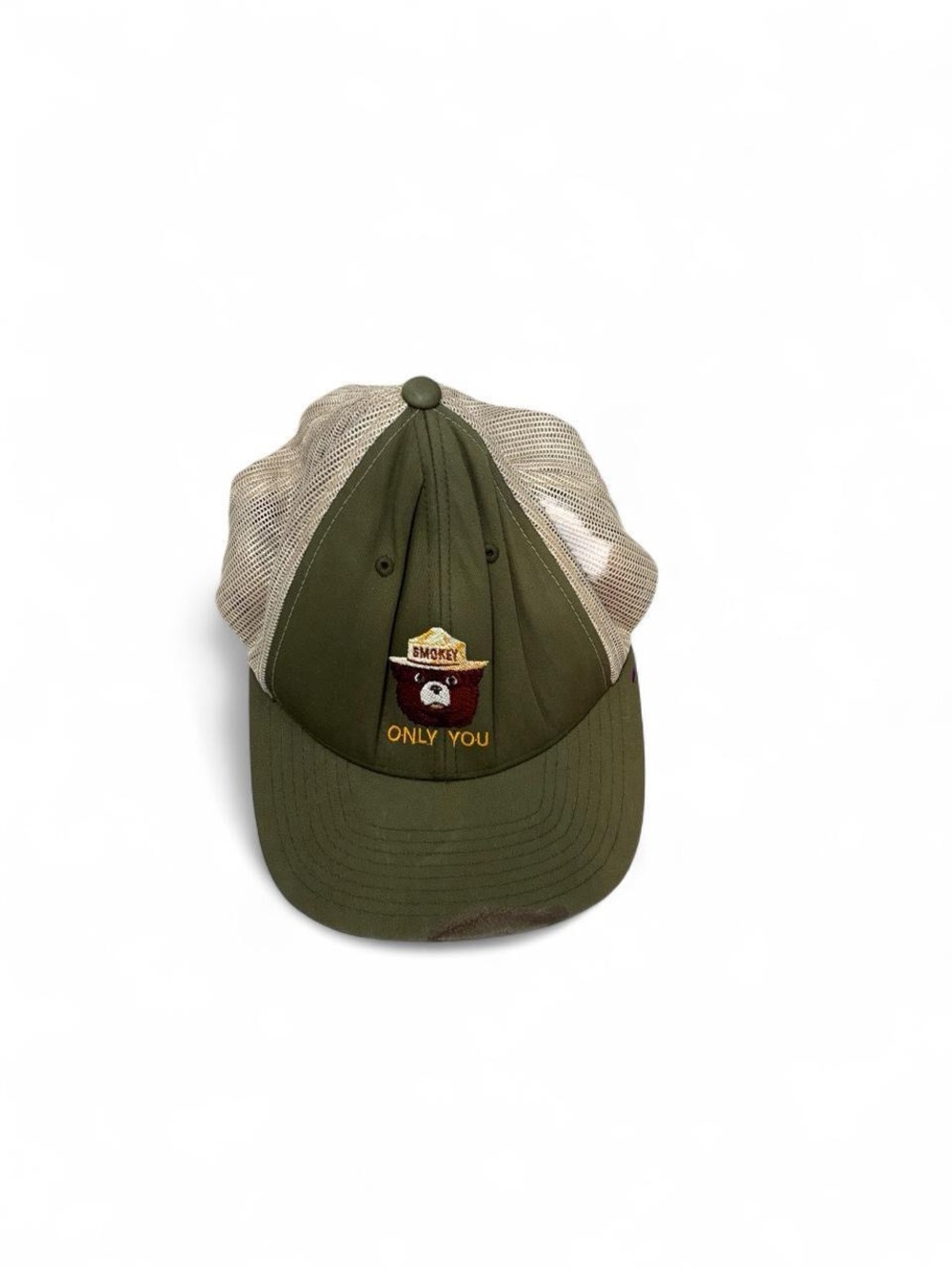 ✨Smokey Bear Only You trucker hat with embroidered Smokey Bear Logo✨